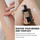 English Packaging Black Bottle Fragrance Body Lotion