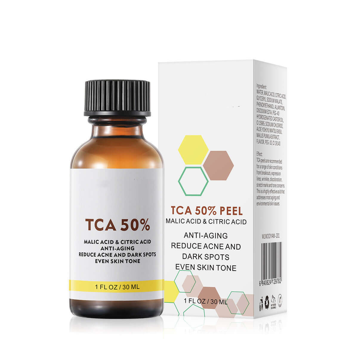 Rejuvenating Serum Repair To Remove Acne And Fade Acne Marks with TCA 50% Peel for brightening skin tone.