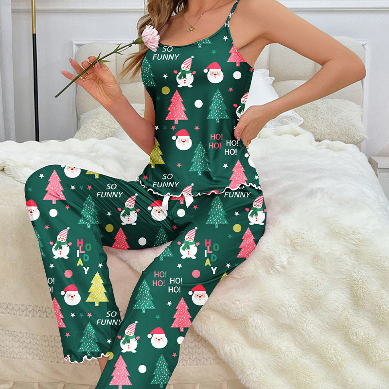 Women's Christmas Long Pajamas Thickness Thin