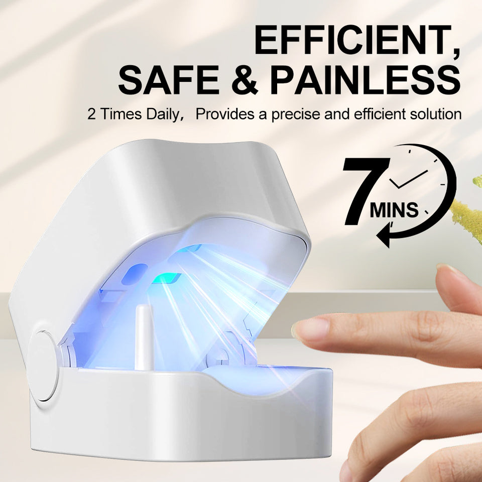 LED Light Nail Treatment ,Nail Fungus Treatment Device, Foldable Home Care For Discolored & Thickened Toenails Fingernails, Suitable For Home & Travel Use